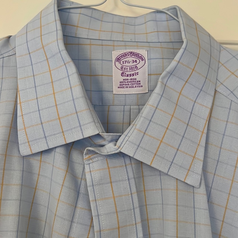 BROOKS BROTHERS 17 1/2 34 Dress Shirt